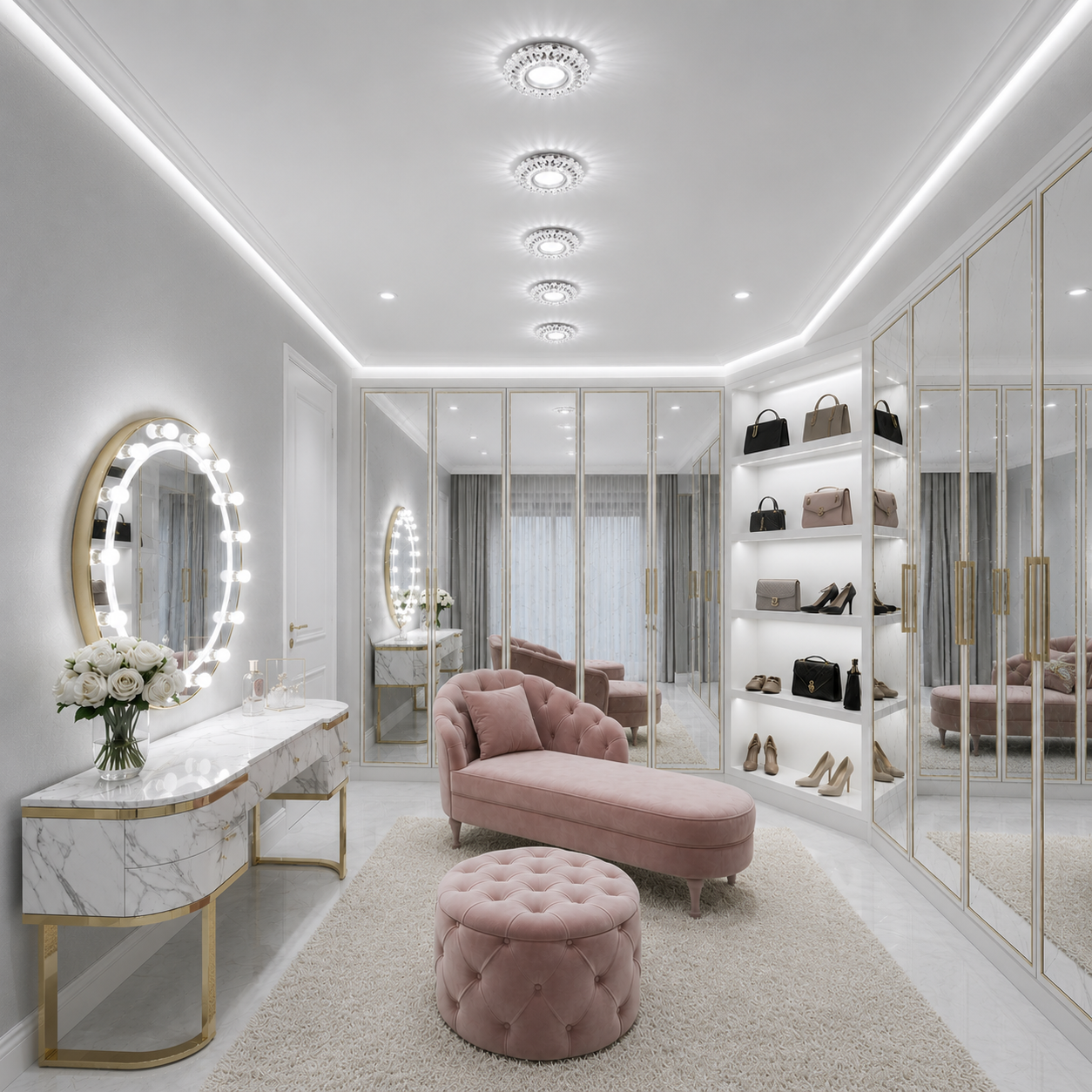 ORBITA LED Spot, 5W, Round, Cold Light + RGB, White, Resin and Glass LED Spot Προεπιλεγμένος τίτλος Alessandro Design
