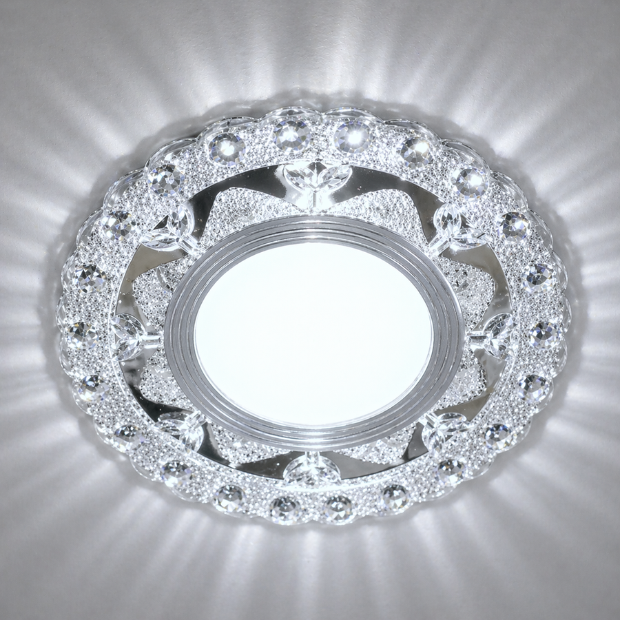 ORBITA LED Spot, 5W, Round, Cold Light + RGB, White, Resin and Glass LED Spot Προεπιλεγμένος τίτλος Alessandro Design