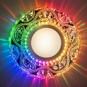 ORBITA LED Spot, 5W, Round, Cold Light + RGB, White, Resin and Glass LED Spot Προεπιλεγμένος τίτλος Alessandro Design