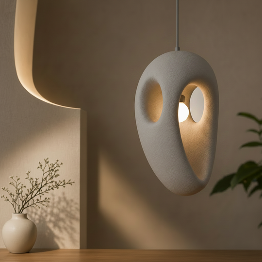 Μοντέρνος πολυέλαιος EON Elegance, 49 cm, Αναρτημένος, 1 X E27, Γκρι, Μεταλλικός και Αφρός, Ρυθμιζόμενο ύψος