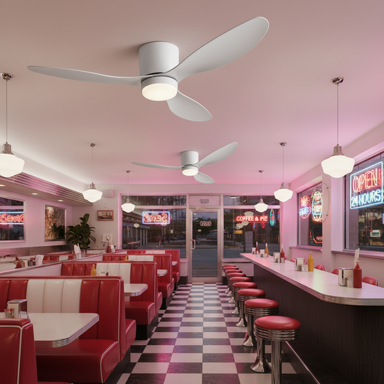 VENTS Fan LED Πολυέλαιος με Τηλεχειριστήριο, 21W, D80cm, Κρύο/Ουδέτερο/Ζεστό φως, Λευκό