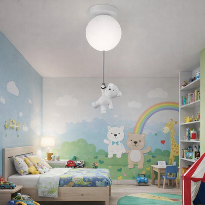 URSULETI LED πολυέλαιος Σφαίρα 20cm, Ύψος 52cm, 1xE27, Αναρτημένο