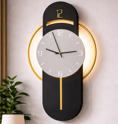 Διακοσμητικό φωτιστικό τοίχου LED BIZZ 58x36 cm Κρύο/Ουδέτερο/Ζεστό Ανοιχτό Μαύρο Χρυσό