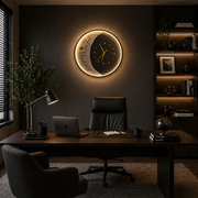 Luna Διακοσμητικό φωτιστικό τοίχου LED 83W Διάμετρος 120CM Κρύο/Ουδέτερο/Ζεστό φως Μαύρο