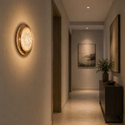 Luna Διακοσμητικό φωτιστικό τοίχου LED 83W Διάμετρος 120CM Κρύο/Ουδέτερο/Ζεστό φως Μαύρο