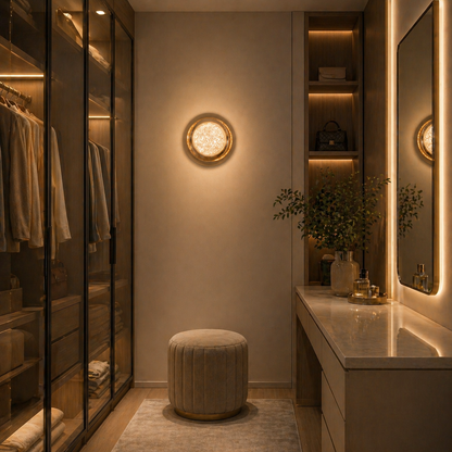 Luna Διακοσμητικό φωτιστικό τοίχου LED 83W Διάμετρος 120CM Κρύο/Ουδέτερο/Ζεστό φως Μαύρο