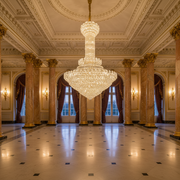 Crystal Chandelier PALAIS Grande 65xE14, Διάμετρος 150cm, Ύψος 240cm, Γυαλιστερό χρυσό, Ρυθμιζόμενο ύψος, Κομψή σχεδίαση Crystal Chandelier Προεπιλεγμένος τίτλος Alessandro Design