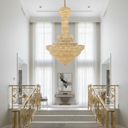 Crystal Chandelier PALAIS Grande 65xE14, Διάμετρος 150cm, Ύψος 240cm, Γυαλιστερό χρυσό, Ρυθμιζόμενο ύψος, Κομψή σχεδίαση Crystal Chandelier Προεπιλεγμένος τίτλος Alessandro Design
