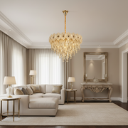 Crystal Chandelier FLEUR Magno 12xE14, Διάμετρος 60cm, Ύψος 45cm, Γυαλιστερό χρυσό, Ρυθμιζόμενο ύψος, Κομψή σχεδίαση Crystal Chandelier Προεπιλεγμένος τίτλος Alessandro Design