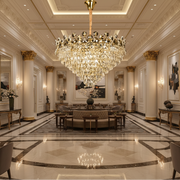 Crystal Chandelier ACE Regalis 22xE14, Διάμετρος 80cm, Ύψος 40cm, Γυαλιστερό χρυσό, Ρυθμιζόμενο ύψος, Κομψή σχεδίαση Crystal Chandelier Προεπιλεγμένος τίτλος Alessandro Design