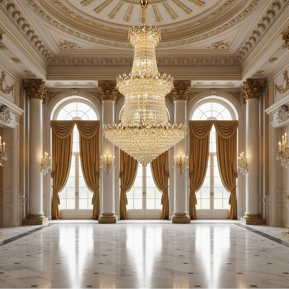Crystal Chandelier TORRE 59xE14, Διάμετρος 120cm, Ύψος 200cm, Γυαλιστερό χρυσό, Ρυθμιζόμενο ύψος, Κομψή σχεδίαση Crystal Chandelier Προεπιλεγμένος τίτλος Alessandro Design