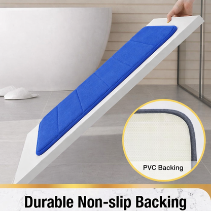 Σετ 3 Χαλάκια Μπάνιου, 50x40 cm, Μπλε, Αντιολισθητικό