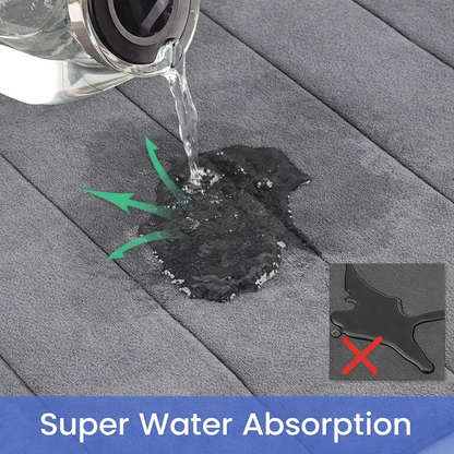 Σετ 3 Χαλάκια Μπάνιου, 50x40 cm, Μπλε, Αντιολισθητικό