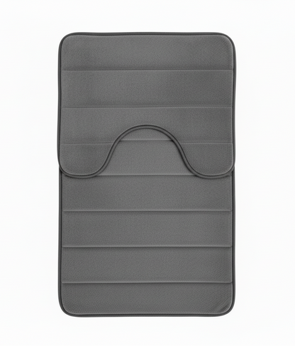 Σετ 3 Χαλάκια Μπάνιου, 50x40 cm, Μπλε, Αντιολισθητικό