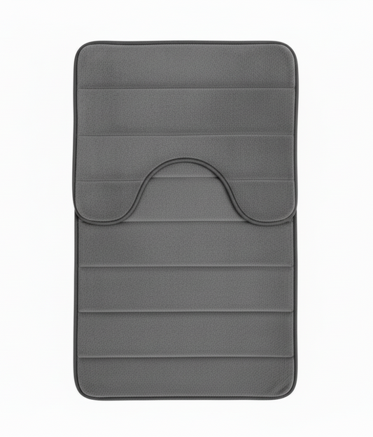 Σετ 3 Χαλάκια Μπάνιου, 50x40 cm, Μπλε, Αντιολισθητικό