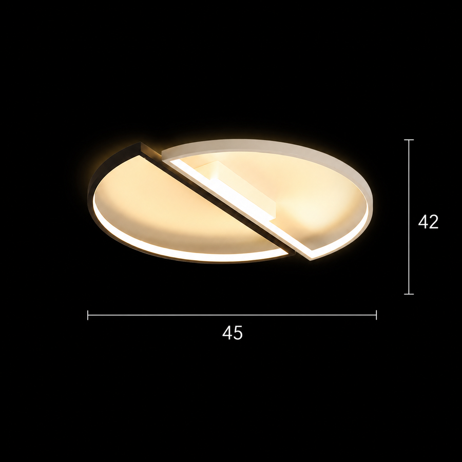 Πολυέλαιος LED με τηλεχειριστήριο VECTOR ARCUS 52W, 2 Στοιχεία, Κρύο/Ζεστό/Ουδέτερο φως, Ρυθμιζόμενο, Μαύρο Λευκό
