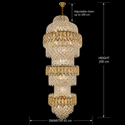 Crystal Chandelier TRIO Magno 49xE14, Διάμετρος 65cm, Ύψος 200cm, Γυαλιστερό χρυσό, Ρυθμιζόμενο ύψος, Κομψή σχεδίαση Crystal Chandeliers Προεπιλεγμένος τίτλος Alessandro Design