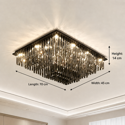 LED LED Crystal 57W, Xanthi, Silver