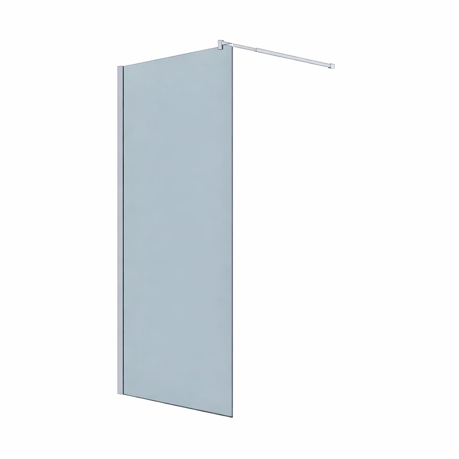 Paravan duș Walk-In 120x195 cm, sticlă securizată 8 mm, gri, profil metalic rezistent