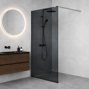 Paravan duș Walk-In 120x195 cm, sticlă securizată 8 mm, gri, profil metalic rezistent