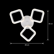 Πολυέλαιος LED ERIKA 20W, 3 Τετράγωνα, Neutral Light 4000k, Λευκό, Μεταλλικό και Ακρυλικό