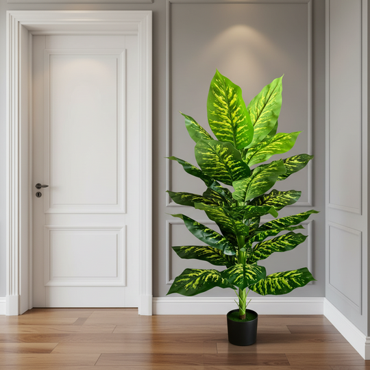 Τεχνητό φυτό Τύπος Dieffenbachia, 150 cm, Πράσινο