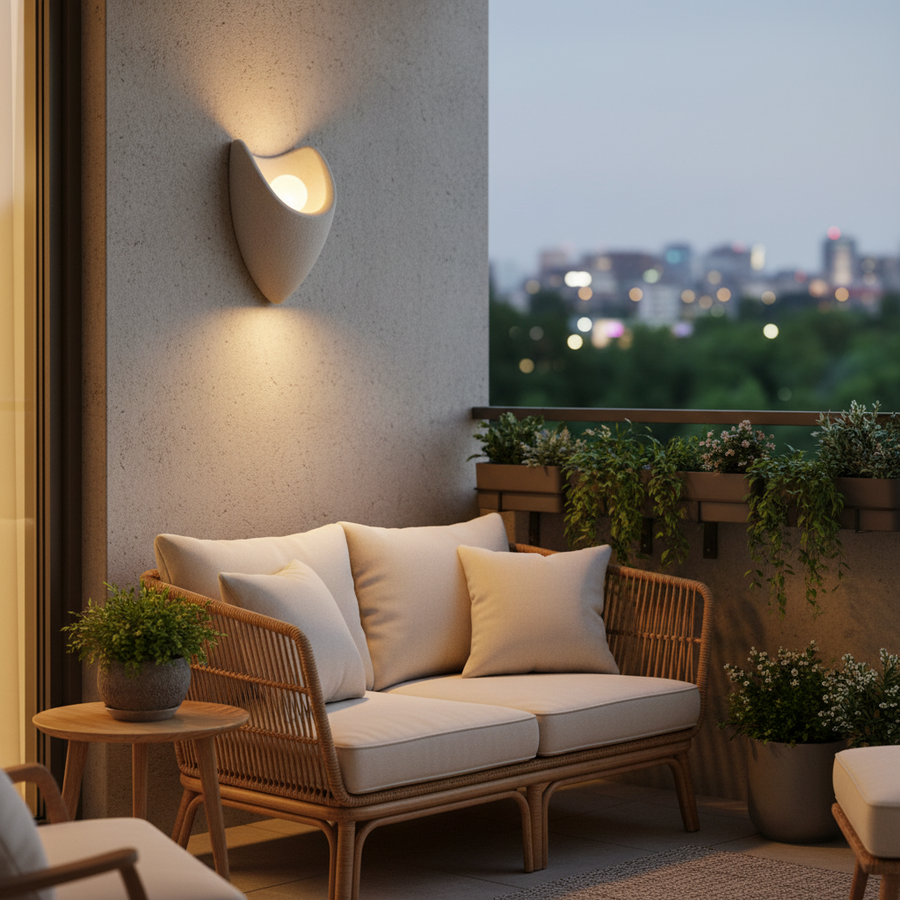 Aplica LED Decorativa CONNO, 26cm, 1xE27, Polistiren, Gri