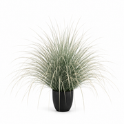 Διακοσμητικό φυτό Τεχνητό Συντριβάνι Grass, 110cm, Πράσινο και Λευκό, Χωρίς Γλάστρα