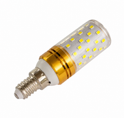 Λάμπα LED E14, 12W, Χρυσό, Θερμό/Ουδέτερο/Κρύο φως, 3000K/4000K/6000K