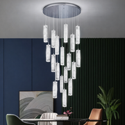 LED Crystal Chandelier 82W 3000K4000K6000K Amiri Διάμετρος 40cm x Ύψος 300cm