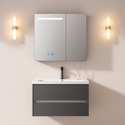 Ingrid Cabinet με LED Mirror DBP123 80x70 White