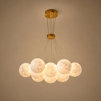 MODERN LOFT Chandelier Bagliore, Globe, 9xE27, Ρυθμιζόμενο ύψος, Χρυσό