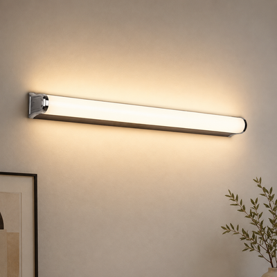Φωτιστικό τοίχου LED μπάνιου, GARDA, 10W, γραμμικό, Ζεστό/ουδέτερο/κρύο φως, χρώμιο