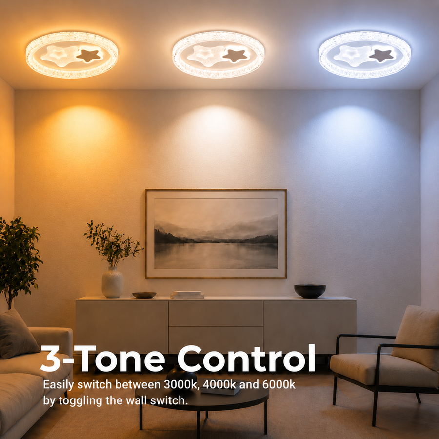 Πολυέλαιος LED SKYForma Nexen, 61W, Κρύο/Ζεστό/Ουδέτερο φως, Μαύρο