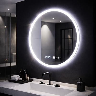 Mirror LED Γύρος 50cm Giulia Sensor Motionglow Marcellow Σύστημα Ηλικομανής και θερμόμετρο Dimable Dimable