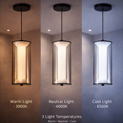 Κρεμαστός πολυέλαιος LED με τηλεχειριστήριο 78W, LM511/3BK, Ρυθμιζόμενο ύψος, Ζεστό/Ψυχρό/Ουδέτερο φως, Λευκό, Μεταλλικό