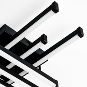 Πολυέλαιος LED με Τηλεχειριστήριο LINEX, 63W, 6 Στοιχείων, Γραμμικό, Κρύο/Ζεστό/Ουδέτερο φως, Ρυθμιζόμενο, Μαύρο