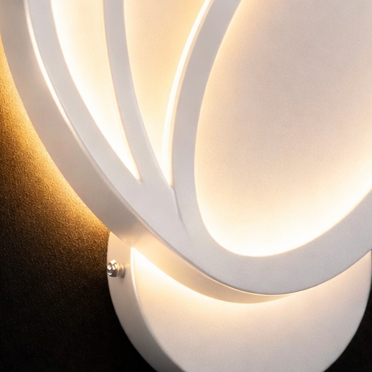 Φωτιστικό τοίχου LED Tulip 16W, Κρύο/Ζεστό/Ουδέτερο φως 3000K/4000K/6000K, Λευκό, Μεταλλικό και Ακρυλικό