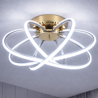 Πολυέλαιος LED με Τηλεχειριστήριο LT770/500GD, 45W, Θερμό/Ψυχρό/Ουδέτερο φως 3000K/4000K/6000K, Ρυθμιζόμενο, Aurium Metal