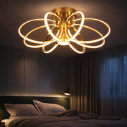 Πολυέλαιος LED με Τηλεχειριστήριο LT771/500GD, 25W, Θερμό/Ψυχρό/Ουδέτερο φως 3000K/4000K/6000K, Ρυθμιζόμενο, Χρυσό, Μέταλλο και Σιλικόνη