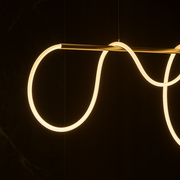 Πολυέλαιος DIVINO LED με εύκαμπτο σωλήνα σιλικόνης - 62W, ρυθμιζόμενο φως, χρυσός