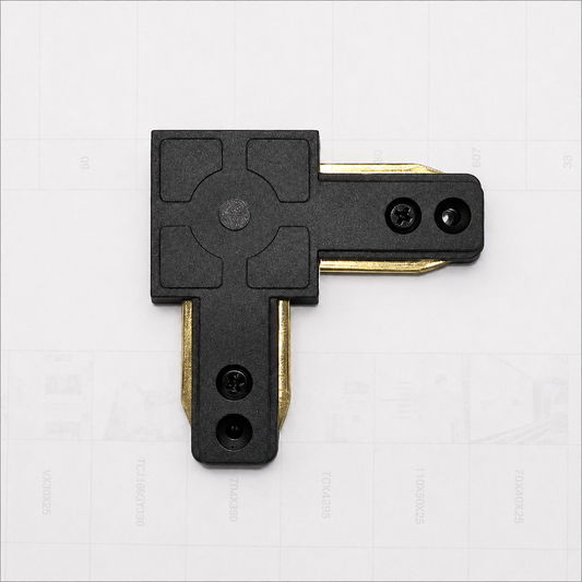 Βύσμα ράγας SN204BK, 6,5x6,5x1,5 cm, πλαστικό και χαλκό, μαύρο