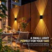 CALMO Φωτιστικό τοίχου LED εξωτερικού χώρου, 8W, θερμό φως, IP65, αλουμίνιο, μαύρο