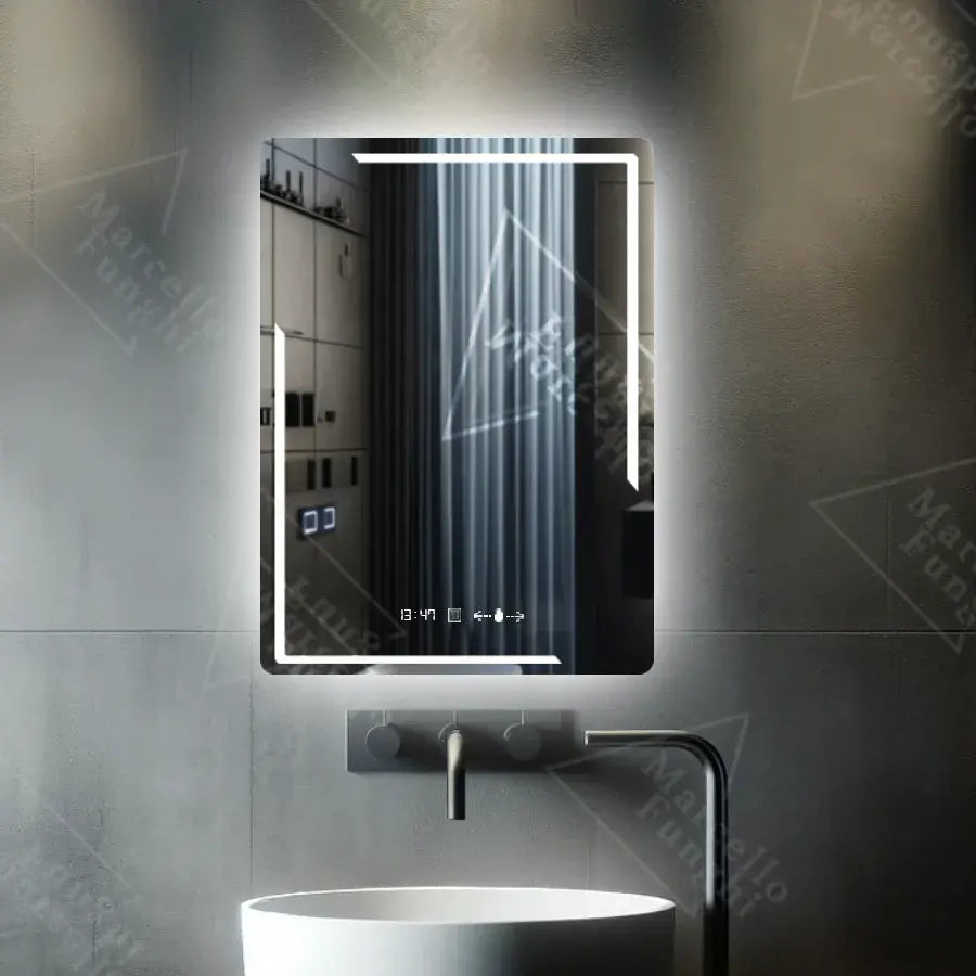 Mirror LED ορθογώνιο 60x80cm Rayonnement Motionglow Marcello System Disabling & Θερμόμετρο Dimable Θερμόμετρο