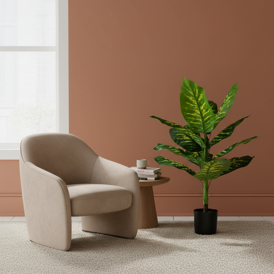 Τεχνητό φυτό Τύπος Dieffenbachia, 100 cm, Πράσινο
