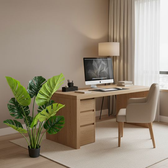Τεχνητό φυτό Τύπος Monstera Deliciosa, Με Πλούσια Φύλλα, 120 cm, Πράσινο