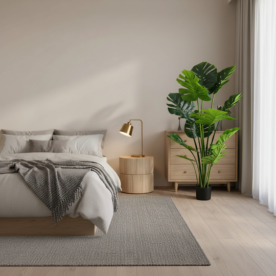 Τεχνητό φυτό Τύπος Monstera Deliciosa, Με Πλούσια Φύλλα, 160 cm, Πράσινο