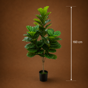 Decorațiune Smochin, Plastic, 3 brate, 160 cm, Verde