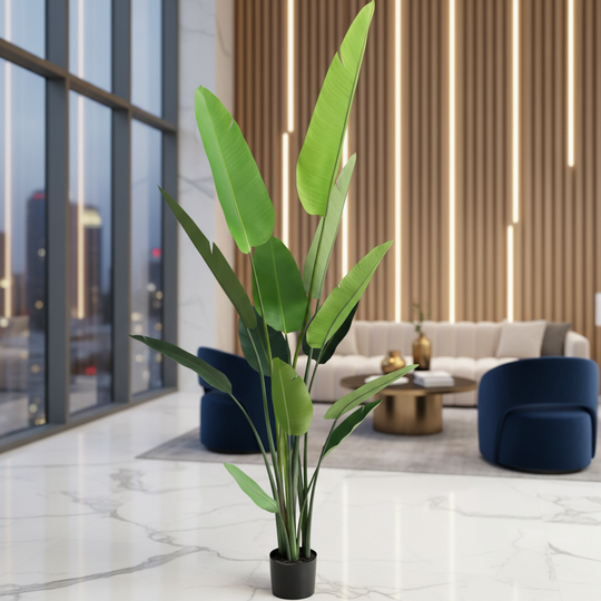 Τεχνητό φυτό Τύπος Strelitzia Nicolai (Bird of Paradise), 250 cm, Πράσινο