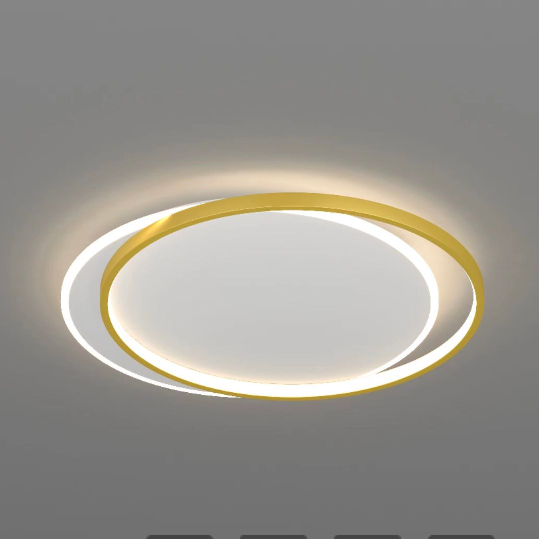 LED πολυέλαιος με Orella Solar Remote Control, 98W, 2 κύκλοι, κρύο/ζεστό/ουδέτερο φως, ασταθές, χρυσό